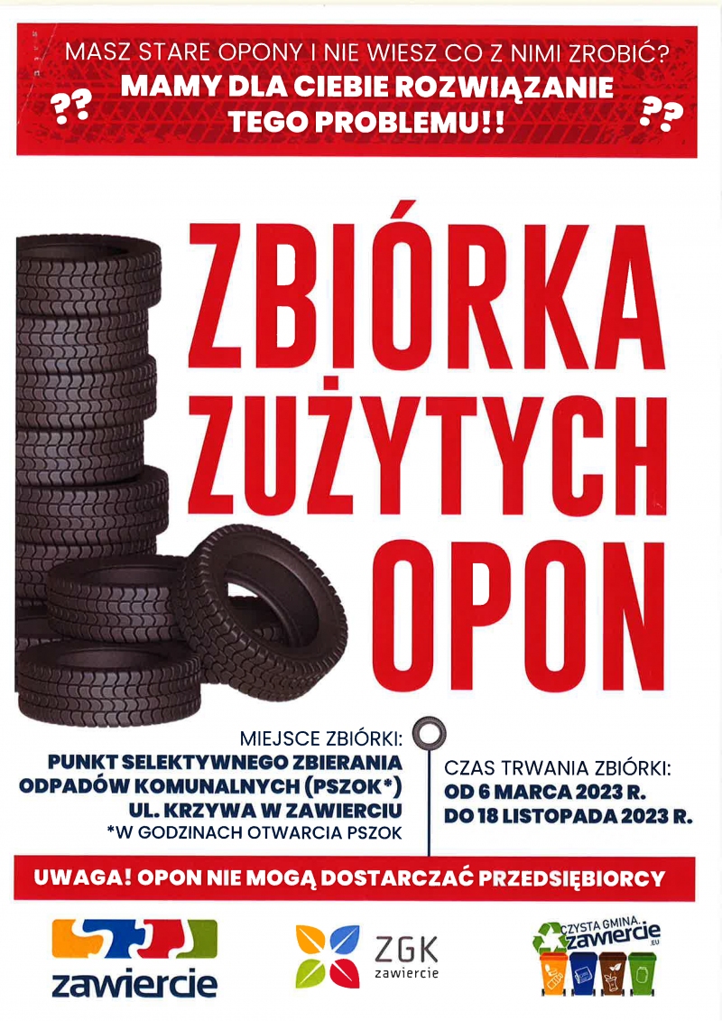 ZBIÓRKA ZUŻYTYCH OPON !