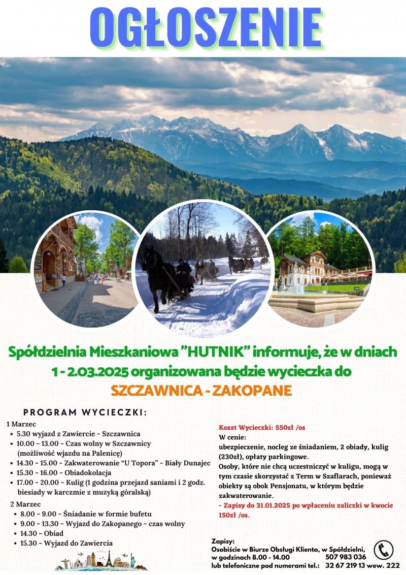 Wycieczka do Szczawnica - Zakopane
