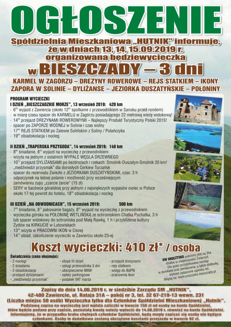 Wycieczka w Bieszczady